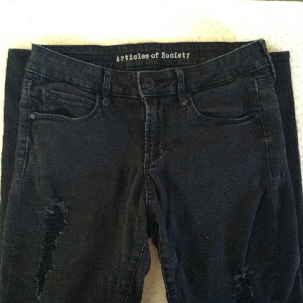 Article of Society Sarah Black Cast Jeans